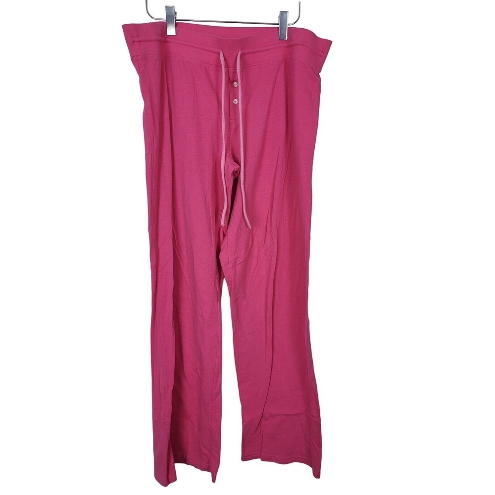 Victoria's Secret Angels Pajama Pants Large Womens Pink Straight Leg High Rise